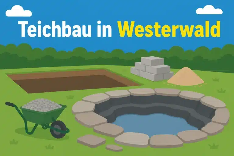 Teichbau in Westerwald - Illustration