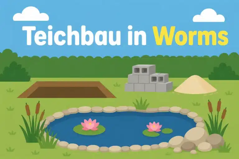 Teichbau in Worms - Illustration