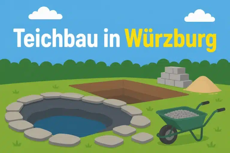 Teichbau in Würzburg - Illustration