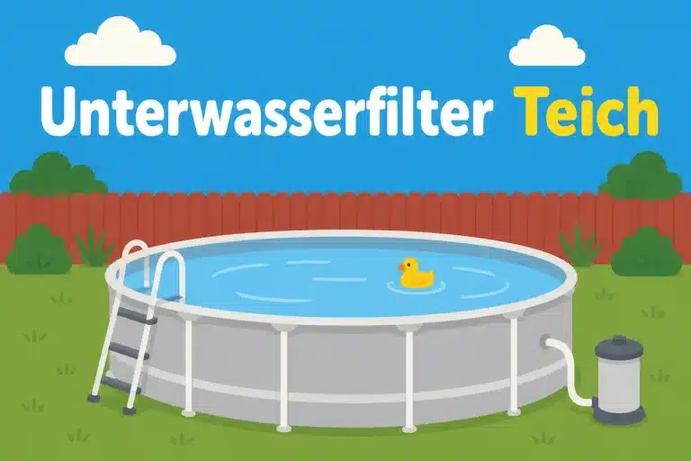 Unterwasserfilter Teich - Illustration